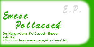 emese pollacsek business card